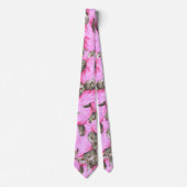 Cute Cat in een roze Pet Patroon Random Stropdas (Voorkant)