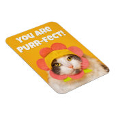 Cute Cat in Flower Pet Humor Magneet (Rechterzijde)