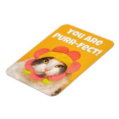 Cute Cat in Flower Pet Humor Magneet (Linkerzijde)