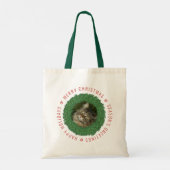 Cute Cat in kerstmis - Aangepaste foto van Pet Tote Bag (Achterkant)