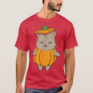 Cute Cat in Pumpkin Halloween 1401 T-shirt