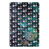 Cute Cat in Space Floating with Stars Mini Klembord (Achterkant)