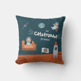Cute Cat in Space, Katten op Mars, Fun Kussen