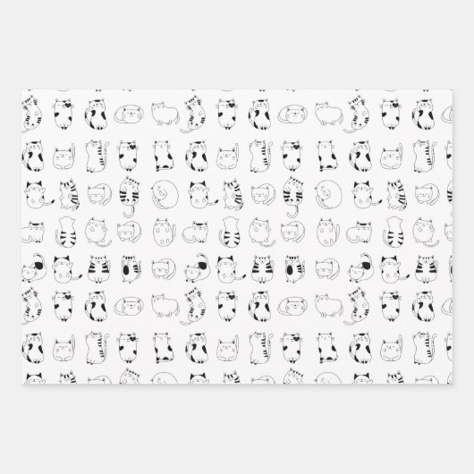 Cute Cat Inpakpapier Vel (Voorkant 2)