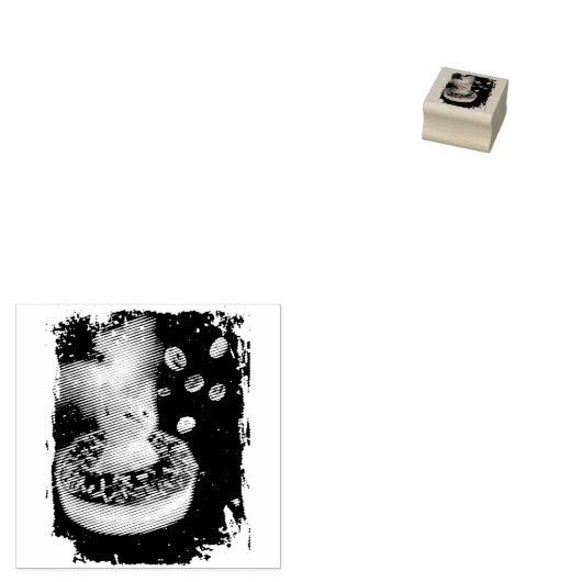 Cute Cat Inside Donut In Space Kitty Lovers Rubberstempel (Gestempeld)
