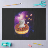 Cute Cat Inside Donut In Space Kitty Lovers Tissuepapier (Craft)