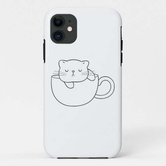 Cute cat iPhone case (Achterkant)