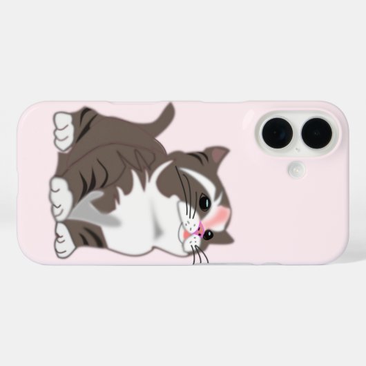 Cute Cat iPhone Case (Achterkant (horizontaal))