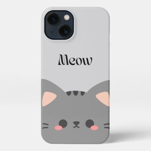 Cute Cat  iPhone Case – Soft & Aesthetic Look Hoesje (Achterkant)