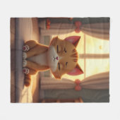 Cute cat - just need a moment fleece deken (Voorkant (Horizontaal))