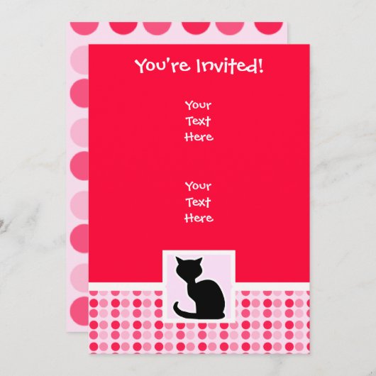 Cute Cat Kaart (Voorkant / Achterkant)