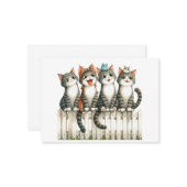 Cute Cat Kaart Notitiekaartje (Voorkant / Achterkant in situ)