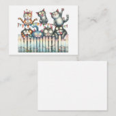 Cute Cat Kaart Notitiekaartje (Voorkant / Achterkant)