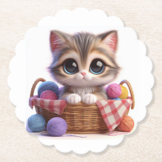 Cute Cat Kartonnen Onderzetters