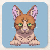 Cute Cat Kartonnen Onderzetters (Voorkant)