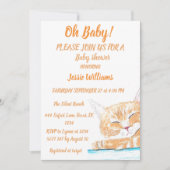 Cute Cat Kat Kitten animal Baby Girl Kaart (Voorkant)