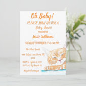 Cute Cat Kat Kitten animal Baby Girl Kaart (Staand voorkant)