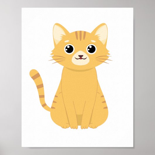 Cute Cat Kawaii Poster (Voorkant)