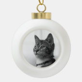 Cute Cat Keramische Bal Ornament (Voorkant)
