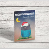 Cute Cat Kerstmis Kaart