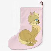 Cute Cat Kerstmis Stocking Kleine Kerstsok (Achterkant)