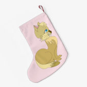 Cute Cat Kerstmis Stocking Kleine Kerstsok (Achterkant (Hangend))
