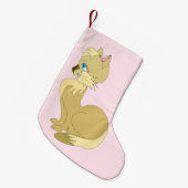 Cute Cat Kerstmis Stocking Kleine Kerstsok (Voorkant (Hangend))