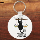 Cute Cat Keychain | Adorable Kitty Accessory (Achterkant)