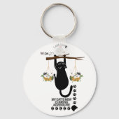 Cute Cat Keychain | Adorable Kitty Accessory (Achterkant)