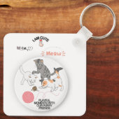 Cute Cat Keychain – Adorable Kitty Charm for key (Achterkant)