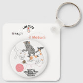 Cute Cat Keychain – Adorable Kitty Charm for key (Achterkant)