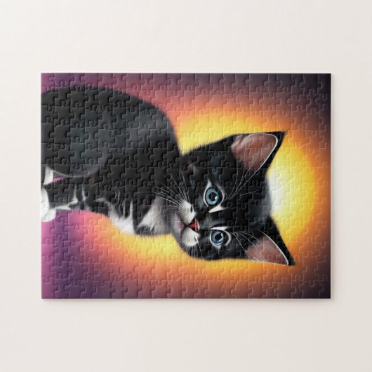 CUTE CAT KITTEN ART JIGSAW PUZZZLE LEGPUZZEL (Horizontaal)