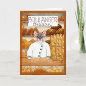 Cute cat kitten bakery baker kaart (Voorkant)