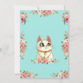 Cute Cat Kitten, Birthday Party van het Kind Kaart (Achterkant)