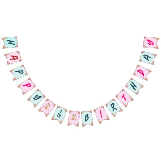 Cute Cat Kitten, Birthday Party van het Kind Vlaggetjes (Alle)