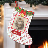 Cute Cat Kitten Foto met kerstcadeaunaam Kleine Kerstsok