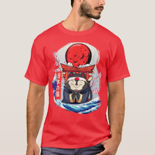 Cute Cat Kitten Japans Shrine Festival T-shirt