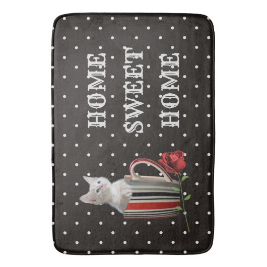 Cute Cat Kitten Pet Lovers Gift Badmat (Voorkant Verticaal)