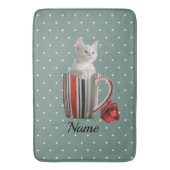 Cute Cat Kitten Pet Lovers Gift Badmat (Voorkant Verticaal)