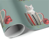 Cute Cat Kitten Pet Lovers Gift Cadeaupapier (Rol Hoek)