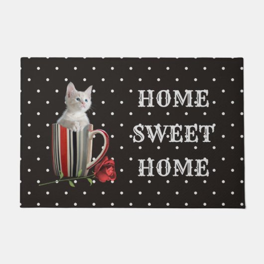 Cute Cat Kitten Pet Lovers Gift Deurmat (Voorkant)