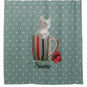 Cute Cat Kitten Pet Lovers Gift Douchegordijn (Voorkant)