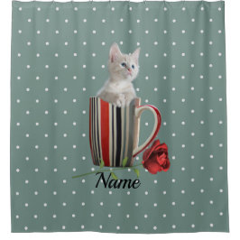 Cute Cat Kitten Pet Lovers Gift Douchegordijn