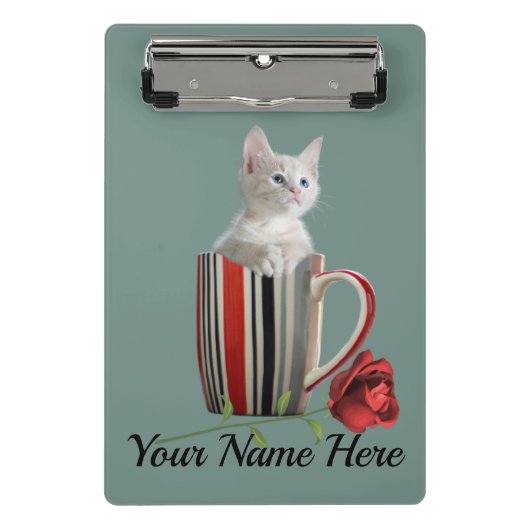 Cute Cat Kitten Pet Lovers Gift Mini Klembord (Voorkant)
