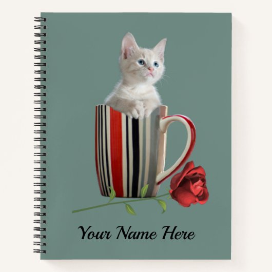 Cute Cat Kitten Pet Lovers Gift Notitieboek (Voorkant)