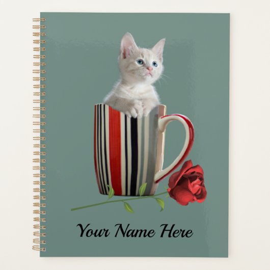 Cute Cat Kitten Pet Lovers Gift Planner (Voorkant)