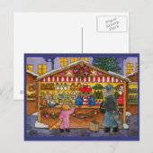 Cute Cat Kitten Speelgoed Market briefkaart (Voorkant / Achterkant)