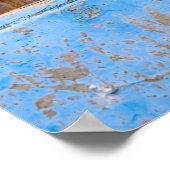 Cute Cat Kittens in een Blue  Window Photo " Poster (Hoek)