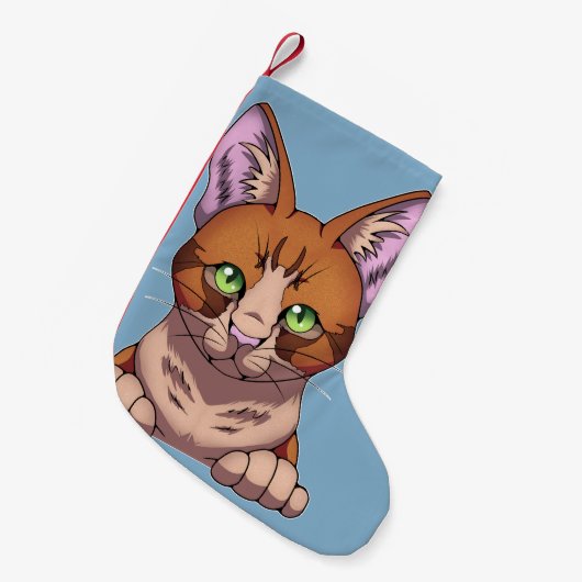 Cute Cat Kleine Kerstsok (Voorkant (Hangend))