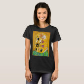 Cute Cat Klimt spoof the Kiss T-shirt (Voorkant volledig)